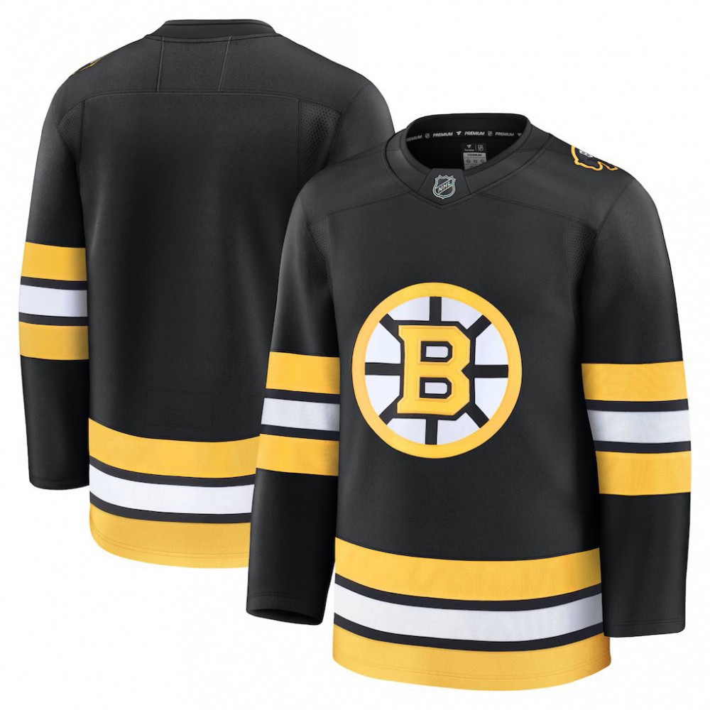 Boston Bruins Home Premium Jersey - Black-Pro Kit Vault | Brand New 26/27 Sports Jerseys